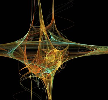 Dijital fraktal resimlerinden birinin resmi