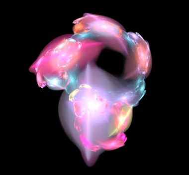 Dijital fraktal resimlerinden birinin resmi