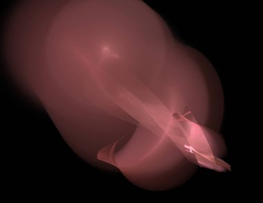 Siyah Renk Üzerine Bir Dijital Fraktal Resmi