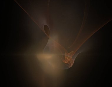 Siyah Renk Üzerine Bir Dijital Fraktal Resmi