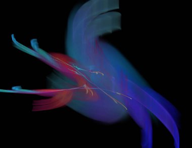 Siyah Renk Üzerine Bir Dijital Fraktal Resmi