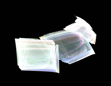 Siyah Renk Üzerine Bir Dijital Fraktal Resmi