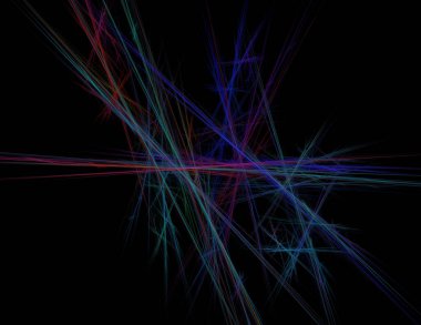 Siyah Renk Üzerine Bir Dijital Fraktal Resmi