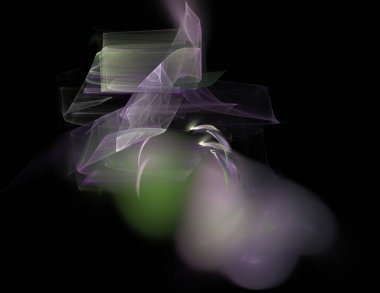 Siyah Renk Üzerine Bir Dijital Fraktal Resmi