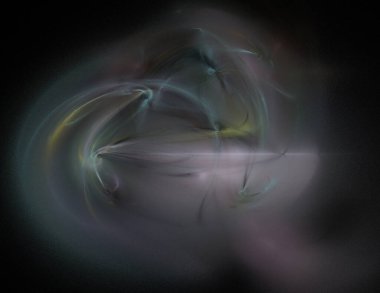 Siyah Renk Üzerine Bir Dijital Fraktal Resmi