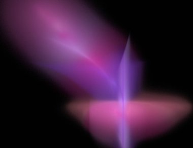 Siyah Renk Üzerine Bir Dijital Fraktal Resmi