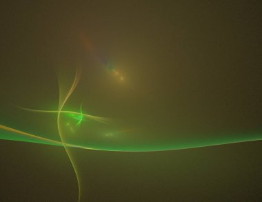 Siyah Renk Üzerine Bir Dijital Fraktal Resmi