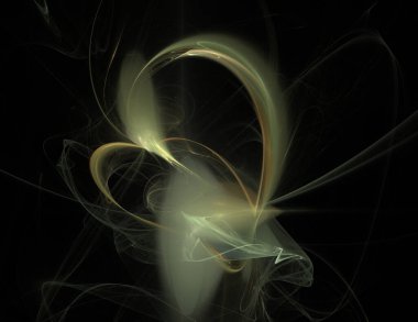 Siyah Renk Üzerine Bir Dijital Fraktal Resmi