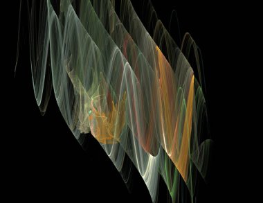 Siyah Renk Üzerine Bir Dijital Fraktal Resmi