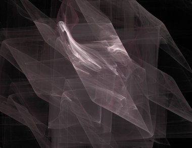 Siyah Renk Üzerine Bir Dijital Fraktal Resmi