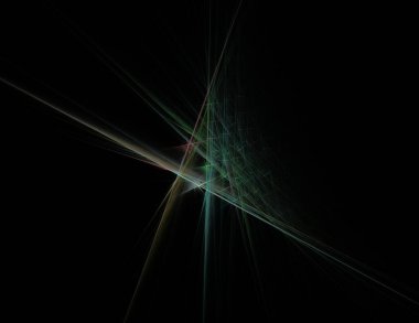 Siyah Renk Üzerine Bir Dijital Fraktal Resmi