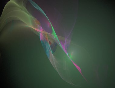 Siyah Renk Üzerine Bir Dijital Fraktal Resmi