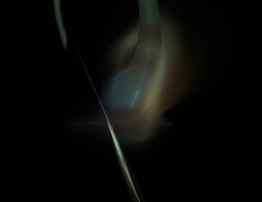 Siyah Renk Üzerine Bir Dijital Fraktal Resmi