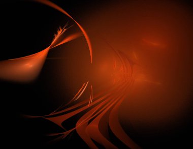 Siyah Renk Üzerine Bir Dijital Fraktal Resmi