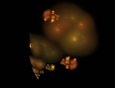 Siyah Renk Üzerine Bir Dijital Fraktal Resmi