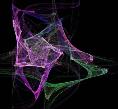 Dijital fraktal resimlerinden birinin resmi