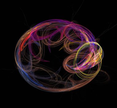 Dijital fraktal resimlerinden birinin resmi