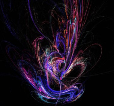 Dijital fraktal resimlerinden birinin resmi