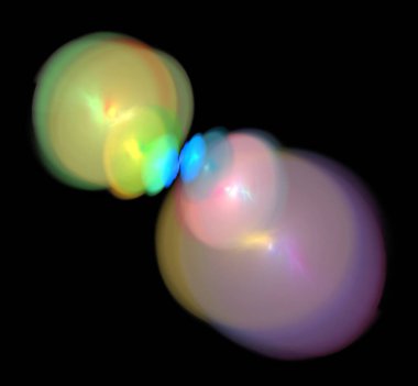 Dijital fraktal resimlerinden birinin resmi