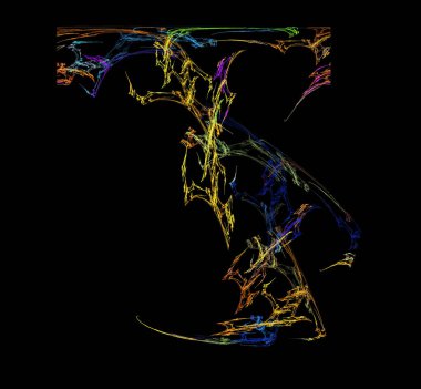 Dijital fraktal resimlerinden birinin resmi