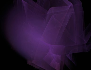 Siyah Renk Üzerine Bir Dijital Fraktal Resmi