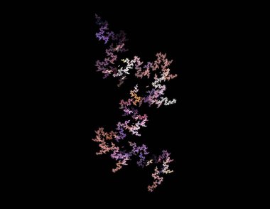 Siyah Renk Üzerine Bir Dijital Fraktal Resmi