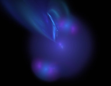 Siyah Renk Üzerine Bir Dijital Fraktal Resmi