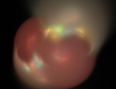 Siyah Renk Üzerine Bir Dijital Fraktal Resmi