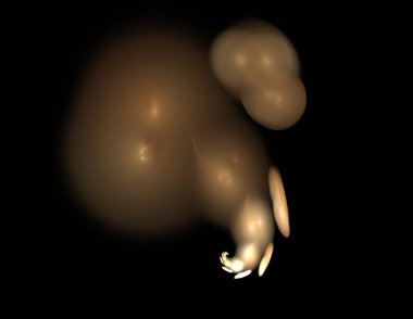 Siyah Renk Üzerine Bir Dijital Fraktal Resmi