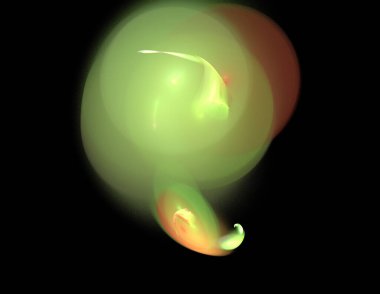 Siyah Renk Üzerine Bir Dijital Fraktal Resmi