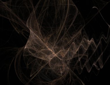 Siyah Renk Üzerine Bir Dijital Fraktal Resmi