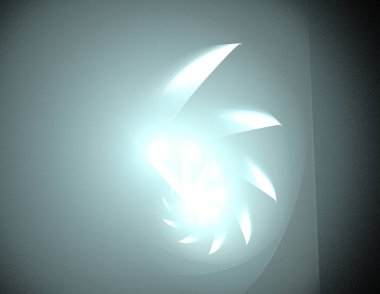 Siyah Renk Üzerine Bir Dijital Fraktal Resmi