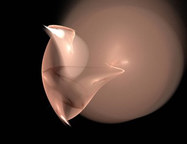 Siyah Renk Üzerine Bir Dijital Fraktal Resmi