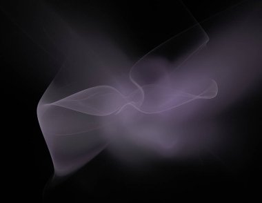 Siyah Renk Üzerine Bir Dijital Fraktal Resmi