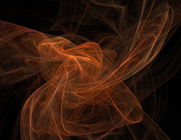 изображение одного цифрового фрактала на черном цвете