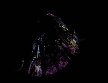 Siyah Renk Üzerine Bir Dijital Fraktal Resmi