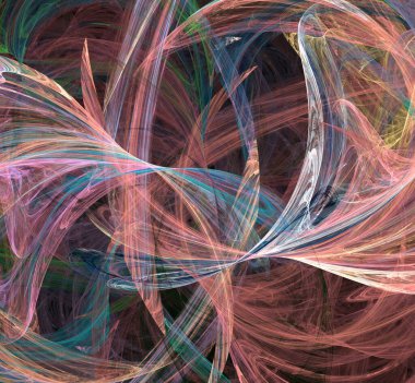 Dijital fraktal resimlerinden birinin resmi