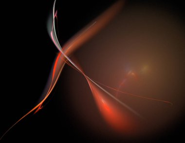 Siyah Renk Üzerine Bir Dijital Fraktal Resmi