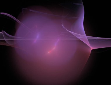 Siyah Renk Üzerine Bir Dijital Fraktal Resmi