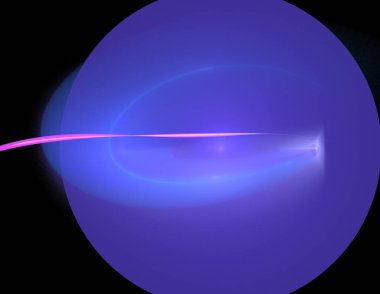 Siyah Renk Üzerine Bir Dijital Fraktal Resmi