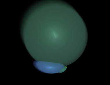 Siyah Renk Üzerine Bir Dijital Fraktal Resmi