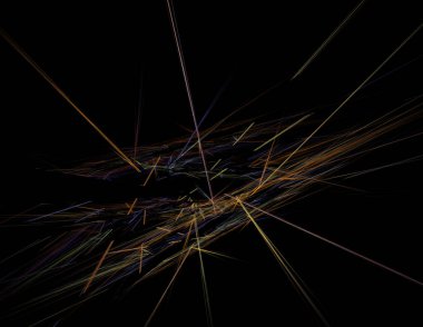 Siyah Renk Üzerine Bir Dijital Fraktal Resmi