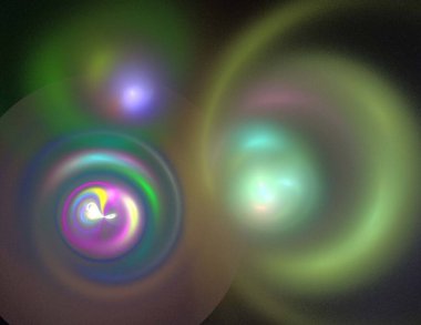 Siyah Renk Üzerine Bir Dijital Fraktal Resmi