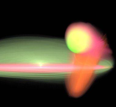 Dijital fraktal resimlerinden birinin resmi