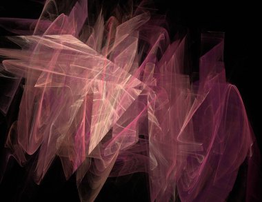 Siyah Renk Üzerine Bir Dijital Fraktal Resmi