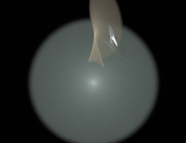 Siyah Renk Üzerine Bir Dijital Fraktal Resmi