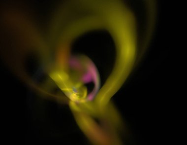 Siyah Renk Üzerine Bir Dijital Fraktal Resmi