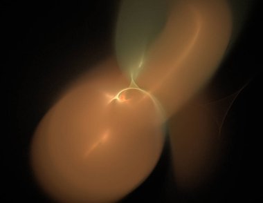 Siyah Renk Üzerine Bir Dijital Fraktal Resmi