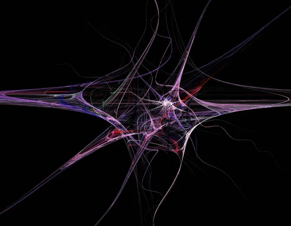 Siyah Renk Üzerine Bir Dijital Fraktal Resmi