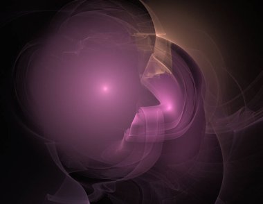 Siyah Renk Üzerine Bir Dijital Fraktal Resmi